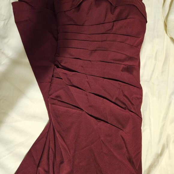 Vintys women's strapless chiffon dress (can be used as a prom dress) - Picture 3 of 4